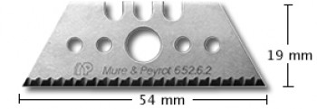 Mure&Peyrot-Ersatzklinge "STAHL-TRAPEZ" Uni