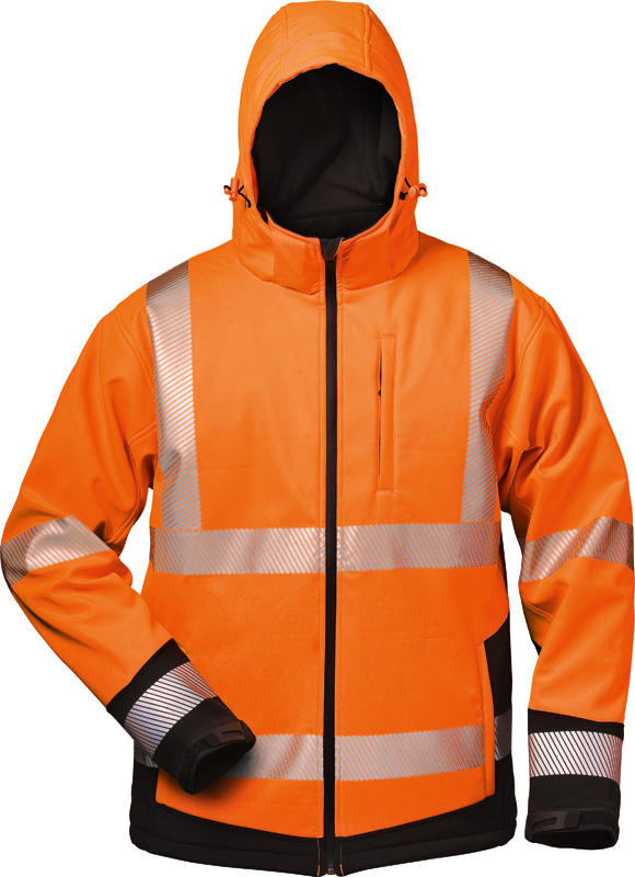 Warnschutz-Winter Softshell Jacke mit Kapuze LUKAS S
